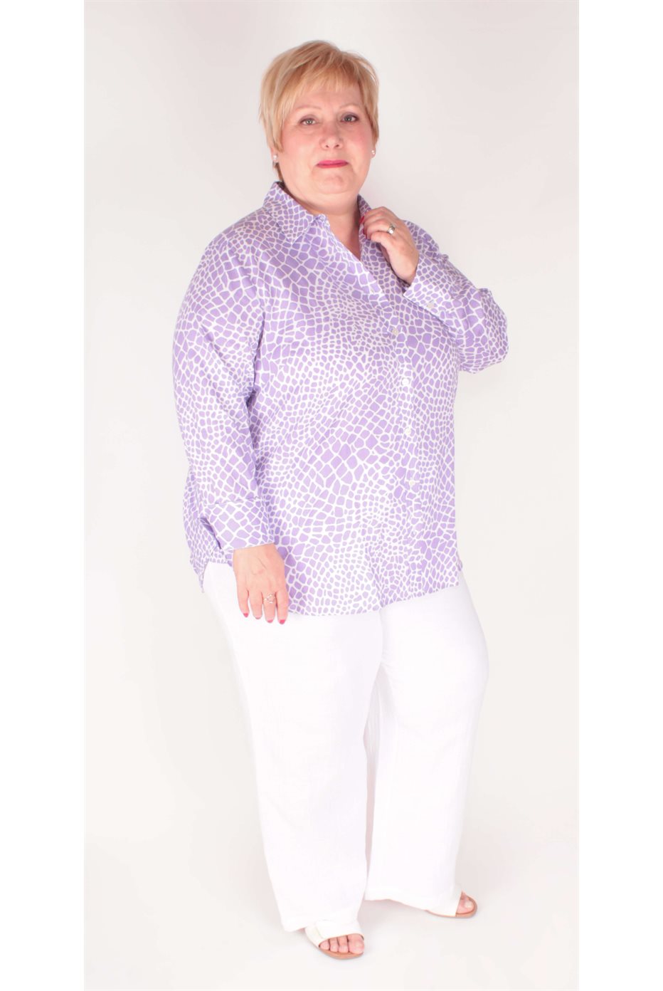 Chemise Meghan à manches longues Améthyste